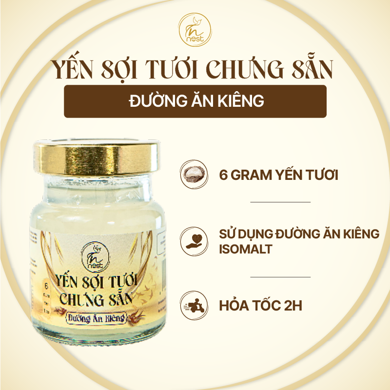 Yến Sợi Tươi Chưng Sẵn Đường Ăn Kiêng