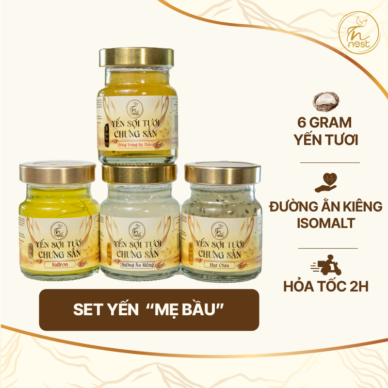 SET YẾN 8 HŨ DÀNH CHO MẸ BẦU