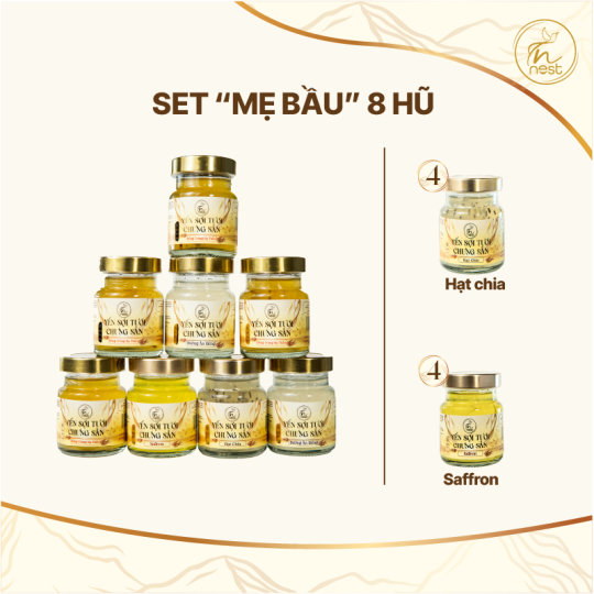 SET YẾN 8 HŨ DÀNH CHO MẸ BẦU