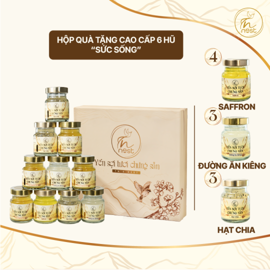 HỘP QUÀ TẶNG CAO CẤP 10 HŨ - SỨC SỐNG