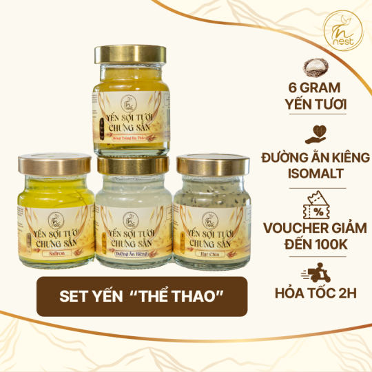 SET YẾN 8 HŨ DÀNH CHO NGƯỜI CHƠI THỂ THAO