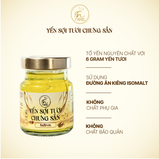Yến Sợi Tươi Chưng Sẵn Saffron