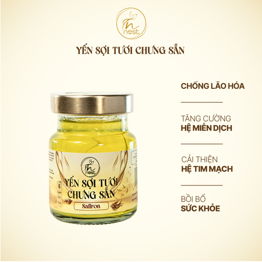 Yến Sợi Tươi Chưng Sẵn Saffron