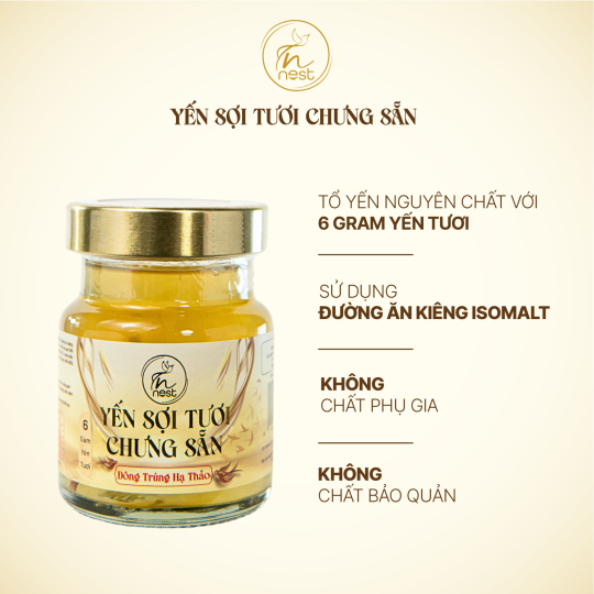 Yến Sợi Tươi Chưng Sẵn Đông Trùng Hạ Thảo